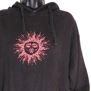 Graphic Hoodie Pullover Sun‎ Rays for Daze Black Medium